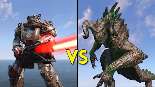 Fallout 4  100 Deathclaws VS 100 Brotherhood of Steel  Battles 5 [upl. by Yordan]