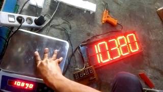 Arduino Score Board UART  Weight Scale Display Seven Segment RS232 [upl. by Oiralih749]