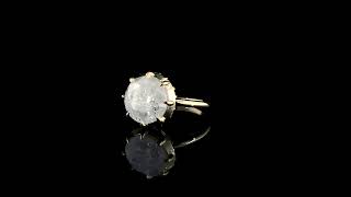 Natural diamond ring round shape 504 CT diamond yellow gold [upl. by Edlun]