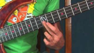 beginner bass guitar lesson play beautiful bass ornamenting notes pop goes the weasel [upl. by Dray]