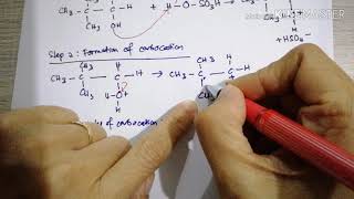 MECHANISM DEHYDRATION OF ALCOHOL [upl. by Nit]