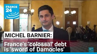 New French PM tells parliament the country’s colossal debt is sword of Damocles • FRANCE 24 [upl. by Lefty818]