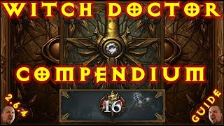 Diablo 3 S16 Witch Doctor Build Guides Compendium 264 [upl. by Yeslrahc]