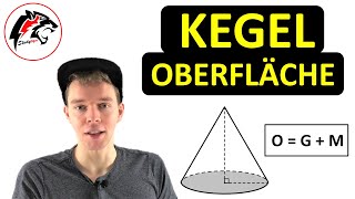 OBERFLÄCHE eines Kegels berechnen  Mathe Tutorial [upl. by Llenoj669]