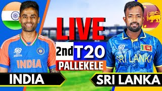 India vs Sri Lanka 2nd T20  Live Cricket Match Today  IND vs SL Live Match Today  SL Batting [upl. by Ocsic]