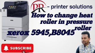 how to change the heat roller in pressure rollers  xerox altralink 80455955 [upl. by Notnats]