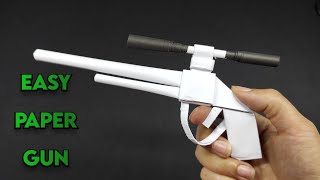 How to make Paper Gun  Eady paper gun  Paper weapons making tutorial [upl. by Punke]