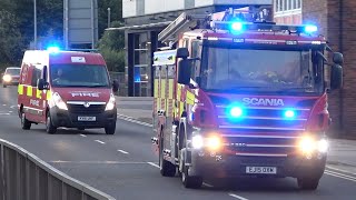 Stevenage Second Pump And Support Van Turnout  Hertfordshire Fire amp Rescue Service [upl. by Sac875]