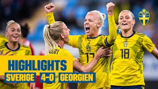 HIGHLIGHTS SverigeGeorgien 40  Seger tvåmålsskytt på Gamla Ullevi [upl. by Ahsiened]