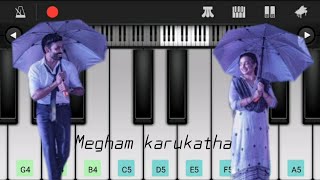 Megham karukatha  Thiruchitrambalam  Dhanush  Anirudh  Perfect Piano  Basic Piano [upl. by Ellga]