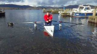 EDON TS515 training scull on Lake Windermere  rowing boat [upl. by Eenehs]