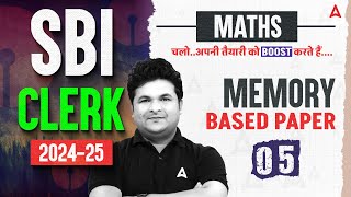 SBI Clerk 202425  Quants Memory Based Paper 5  By Shantanu Shukla  SBI Clerk Math [upl. by Ahsinra]