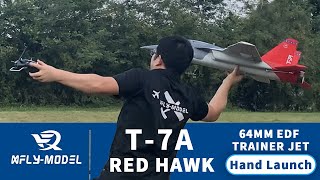 XFly T7A Hand Lauch Red Hawk 64mm EDF Jet with No Editting [upl. by Clyve]