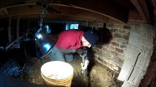 How To Install Sump Pump in Tight Crawl Space by Apple Drains [upl. by Hindu812]