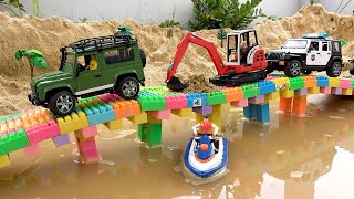 Construction vehicle rescue police car toys collection video [upl. by Zinah]