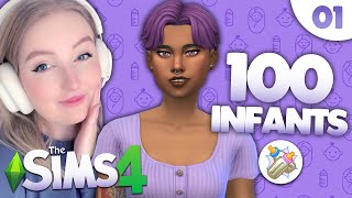 NEW Baby Time  100 Infants Challenge 01  The Sims 4 [upl. by Anaiek]