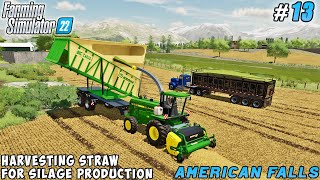 From Wheat Fields to Silage Utilizing Straw Resources  American Falls Farm  FS 22  Timelapse 13 [upl. by Naicad]