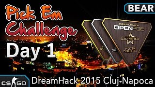 CSGO  DreamHack 2015 ClujNapoca  Pick Em Day 1 Predictions [upl. by Leuams796]