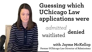 Former UChicago Law Admissions Director Critiques Real UChicago Law Applications [upl. by Kcirdor]