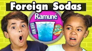 KIDS DRINK FOREIGN SODAS  Kids Vs Food [upl. by Imled]