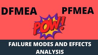 FMEA Process I dfmea and pfmea I Design FMEA Vs Process FMEA in detail [upl. by Eiramnwad]