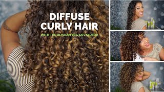 Diffuse Curly Hair with the Devacurl DevaDryer amp DevaFuser [upl. by Esalb353]