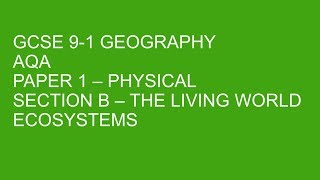 GCSE 91 Geography  ECOSYSTEMS [upl. by Corron]