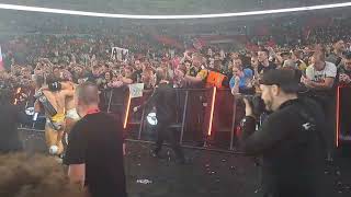 MJF amp Adam Cole Off Air Exit at AEW All In Wembley 2023 [upl. by Arodoeht308]