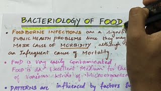 Bacteriology of food  Applied microbiology  Handwritten notes [upl. by Whitby]