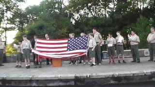 Boy Scout Troop 5 Churchville PA at Northampton Flag Day 2013 [upl. by Htinnek]