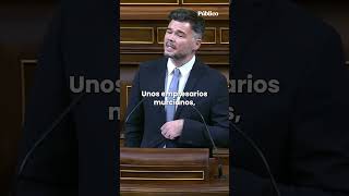 Rufián ¿Saben quiénes son unos violadores Unos empresarios murcianos blancos ricos y españoles [upl. by Erreip]