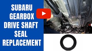 Propshaft  Driveshaft Seal Replacement Subaru Gearbox STI 6 speed [upl. by Assilac671]