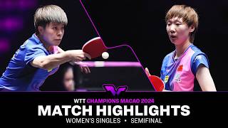 Wang Yidi vs Wang Manyu  WS SF  WTT Champions Macao 2024 [upl. by Eilac]