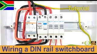 How to wire a single phase DIN rail distribution board  practical demonstration South Africa [upl. by Leina574]