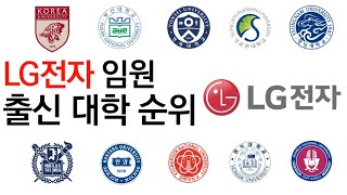 2023 LG전자 임원의 출신 대학 순위에 대해 알아보자 [upl. by Ellimahs]