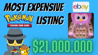 MOST EXPENSIVE Pokémon Card Listing on eBay  21000000 [upl. by Aelegna41]