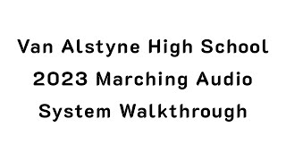 2023 Marching Audio Van Alstyne High School [upl. by Eniliuqcaj154]