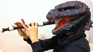 ゴジラのテーマを吹いてみた How to play the theme of GodzillaAlto recorder shingodzilla アルトリコーダー 作業用BGM [upl. by Hoffman38]