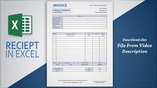 Creating Professional Invoice in Excel  Receipt Making Tutorial  Free Template [upl. by Sprage]