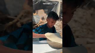 Palestinian child recites Quran while preparing bread [upl. by Corb]