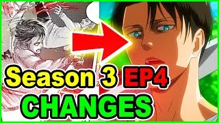 LEVI VIOLENCE REMOVED ALL MAJOR CHANGES amp CUTS  Attack on Titan Season 3 Episode 4 [upl. by Mixie]