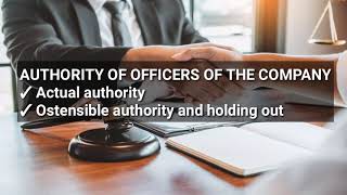 Authorities of officers  company lawbusiness law 2 [upl. by Fiora565]