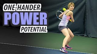 How to Increase OneHanded Backhand POWER Potential  tennis lesson [upl. by Levania]