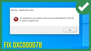 Fix Application Error 0xc00007b0xc000007b on Windows 2024 Step by Step [upl. by Arymat]