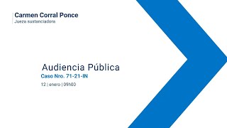 Audiencia Pública Caso Nro 7121IN [upl. by Sigfrid132]