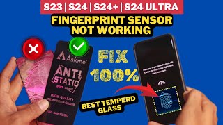 S23 Fingerprint Not Working Problem Fix 101  Best Screen Protector Guard For S23s24 amp S24 ultra [upl. by Malcom]