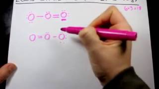 Draw the Lewis Structure of Ozone O3 [upl. by Annerb599]