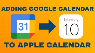 How To Add Google Calendar to iPhone  Apple Calendar [upl. by Kentigera678]