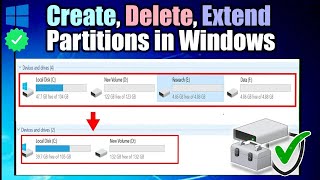 How to Manage Disk Partition in Windows 10  Easy Tutorial [upl. by Nirtiak769]