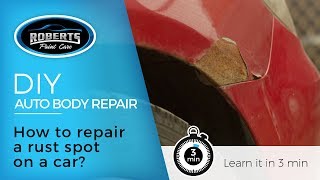 DIY How to repair a rust spot on a car [upl. by Arat]